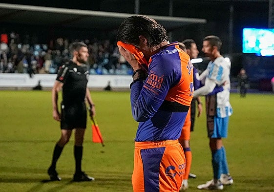 Eneko Jauregi von Málaga nach dem Schlusspfiff.