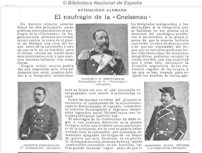 Die toten Offiziere der Gneisenau.