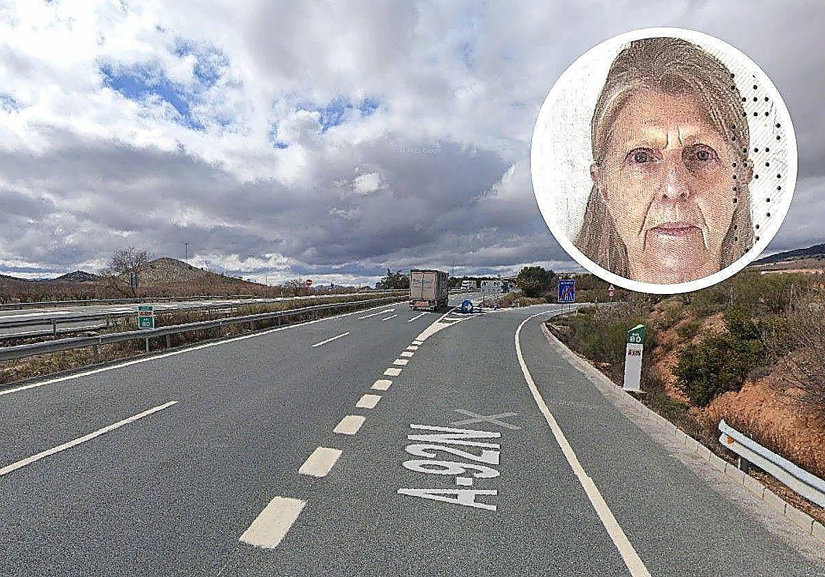 Im Hauptbild die Stelle, an der die Leiche gefunden wurde. Rechts: die britische Frau, die seit September vermisst wird.