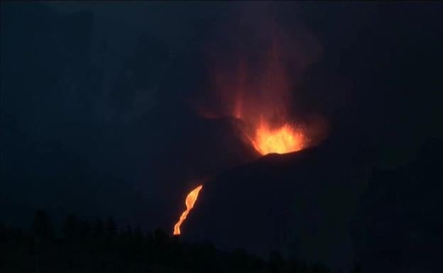 The new lava flow is more fluid and moving faster towards the sea.