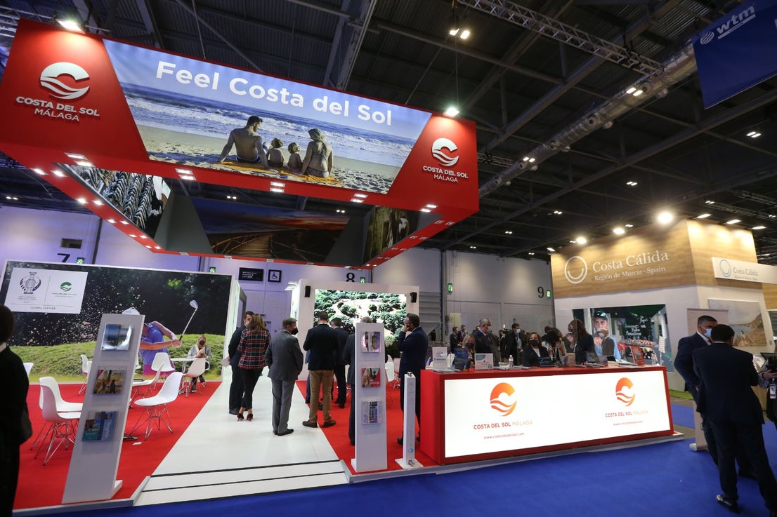 Representatives of the tourism industry in Andalucía and the Costa del Sol at the World Travel Market 2021 in London.