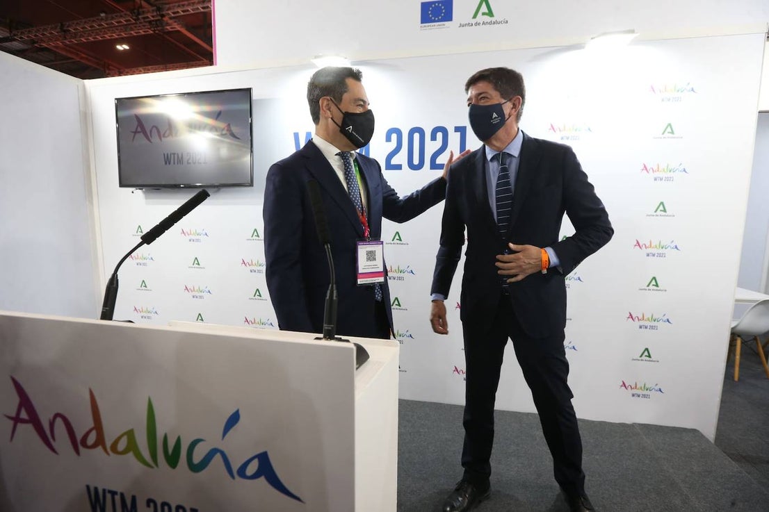 Representatives of the tourism industry in Andalucía and the Costa del Sol at the World Travel Market 2021 in London.