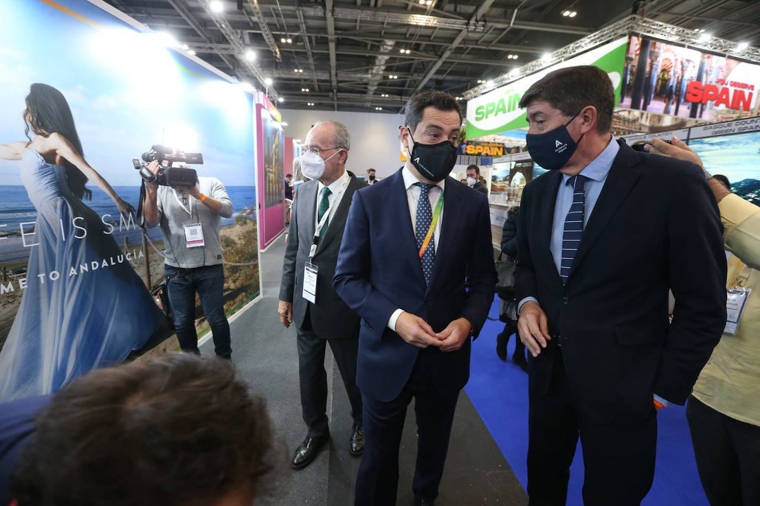 Representatives of the tourism industry in Andalucía and the Costa del Sol at the World Travel Market 2021 in London.