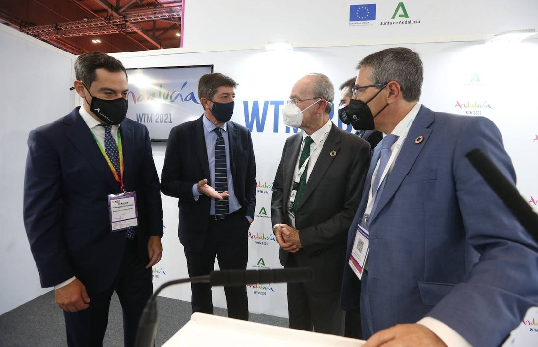 Representatives of the tourism industry in Andalucía and the Costa del Sol at the World Travel Market 2021 in London.
