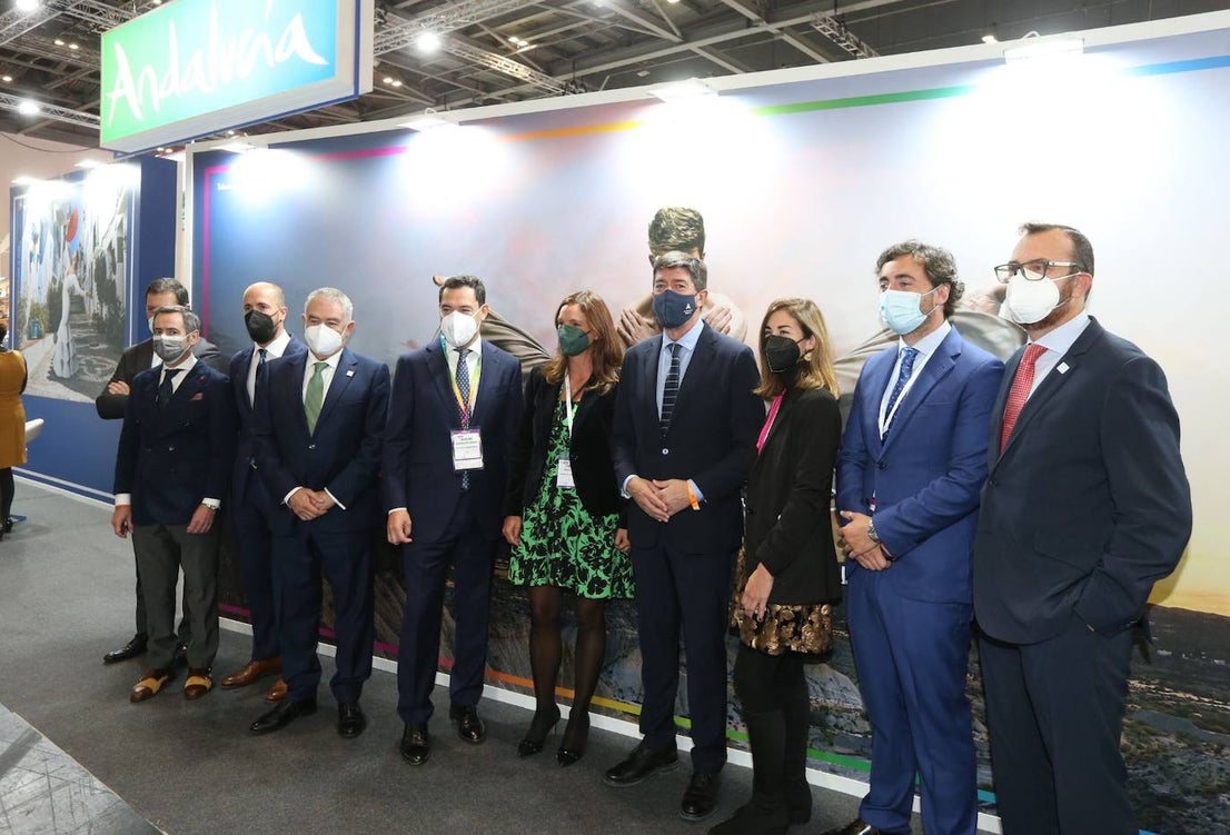 Representatives of the tourism industry in Andalucía and the Costa del Sol at the World Travel Market 2021 in London.