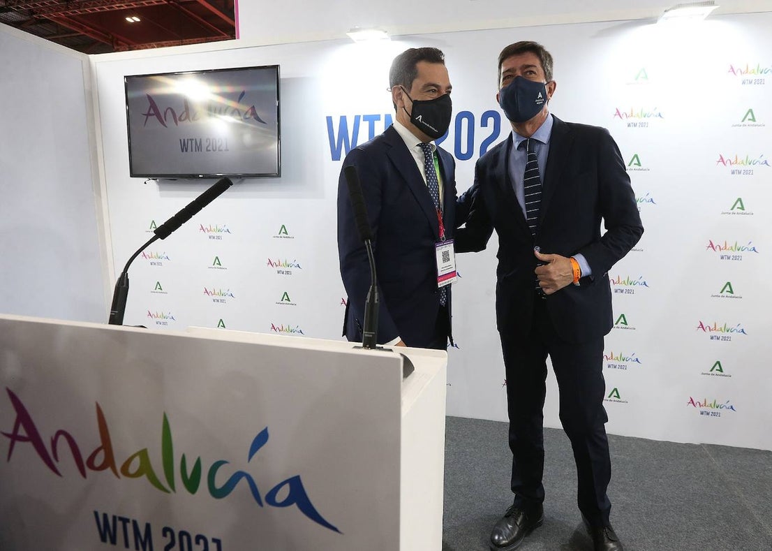 Representatives of the tourism industry in Andalucía and the Costa del Sol at the World Travel Market 2021 in London.