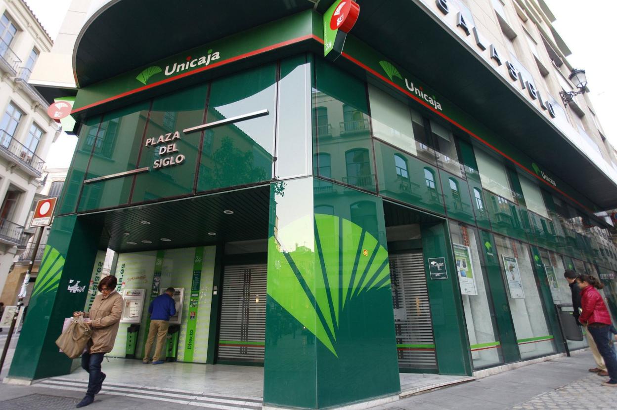A branch of Unicaja in central Malaga 