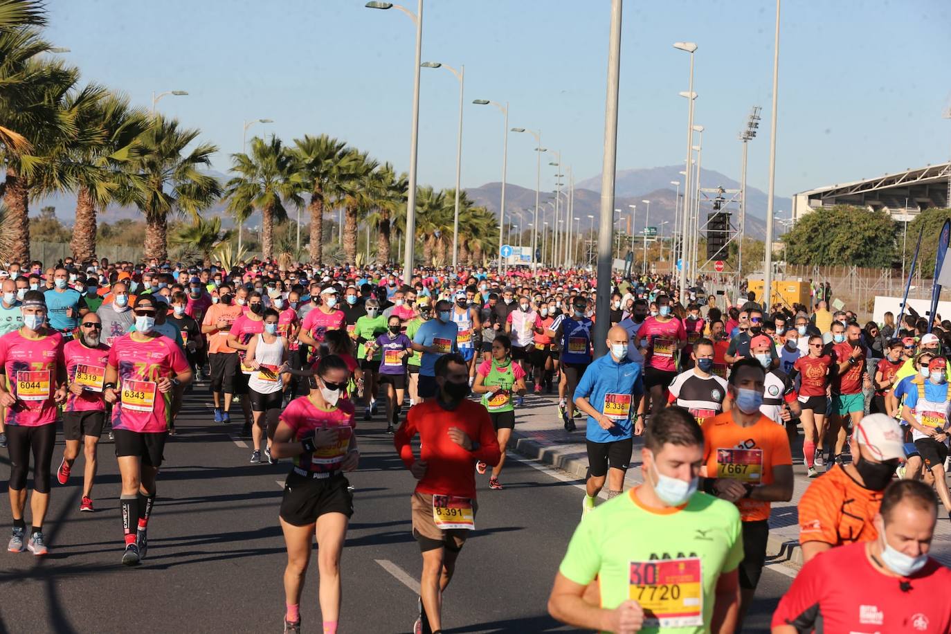 Almost 7,000 people participated in the Malaga half marathon on Sunday.