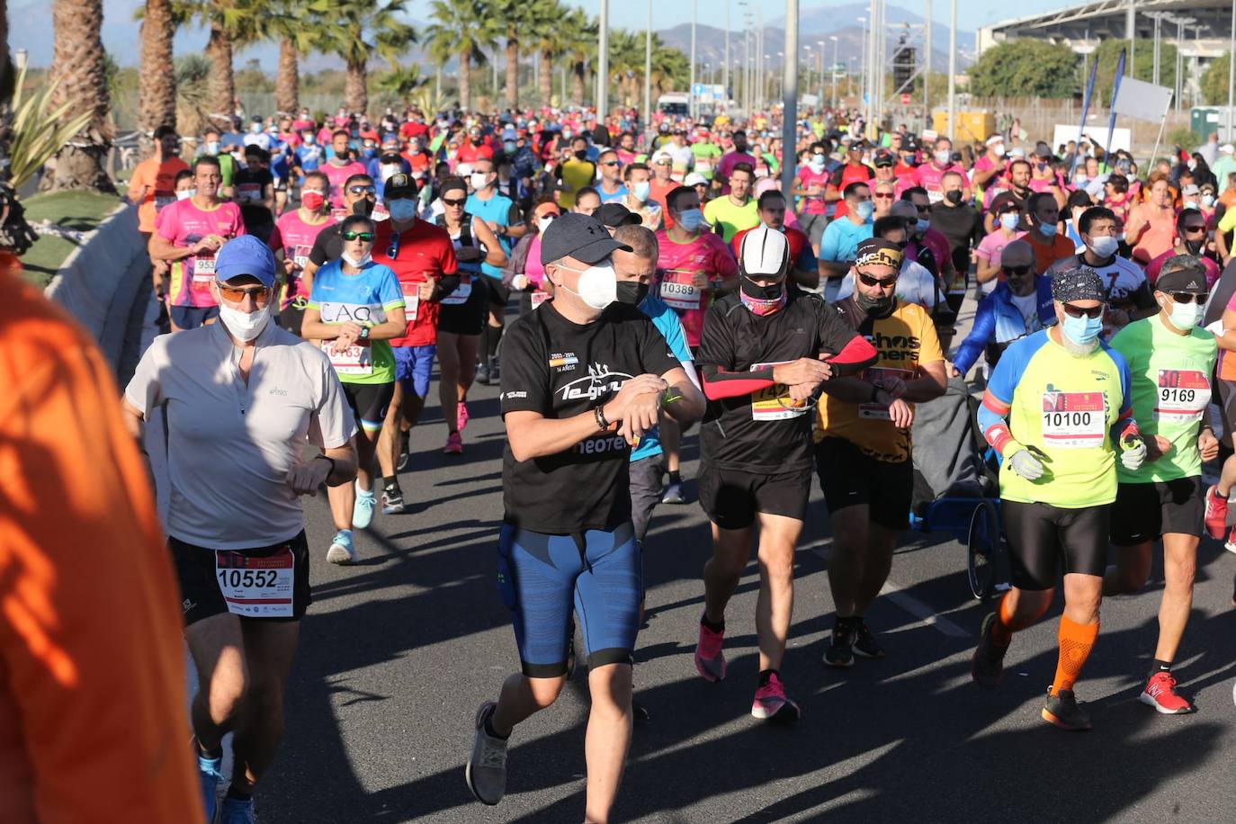 Almost 7,000 people participated in the Malaga half marathon on Sunday.