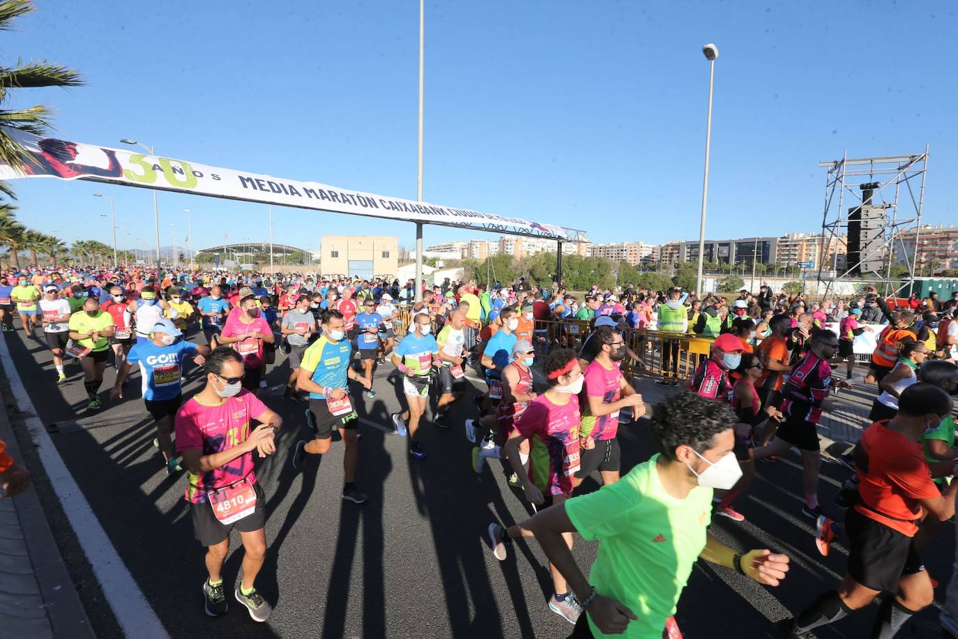 Almost 7,000 people participated in the Malaga half marathon on Sunday.