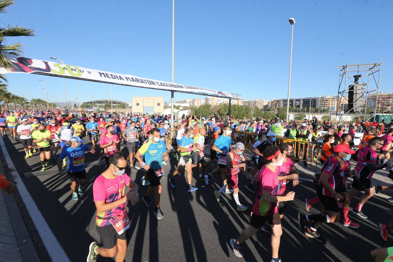 Almost 7,000 people participated in the Malaga half marathon on Sunday.