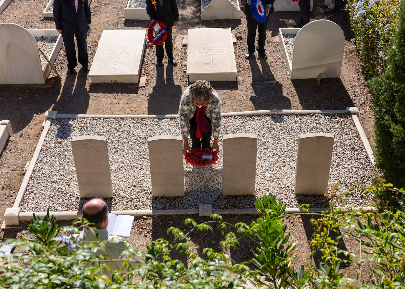 Wreaths were laid by the British consul and representatives of the Royal British Legion and the Royal Air Forces Association.
