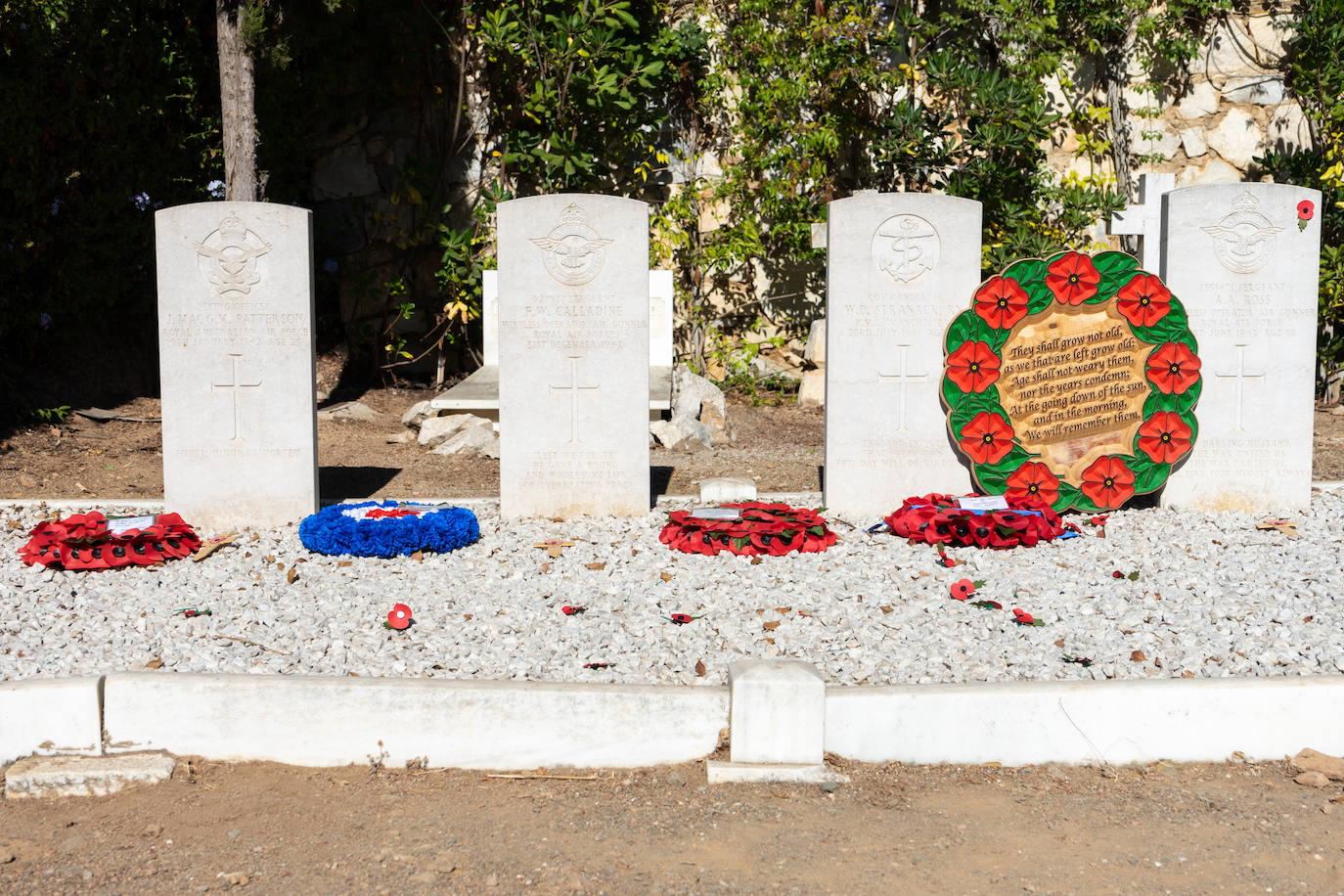Wreaths were laid by the British consul and representatives of the Royal British Legion and the Royal Air Forces Association.