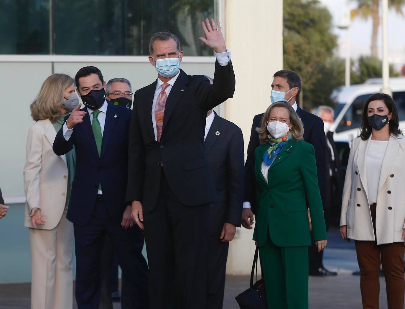 King Felipe attended the event alongside the presidents of Italy and Portugal.