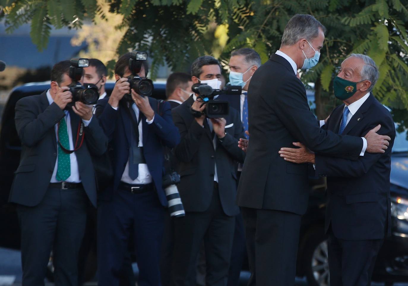 King Felipe attended the event alongside the presidents of Italy and Portugal.