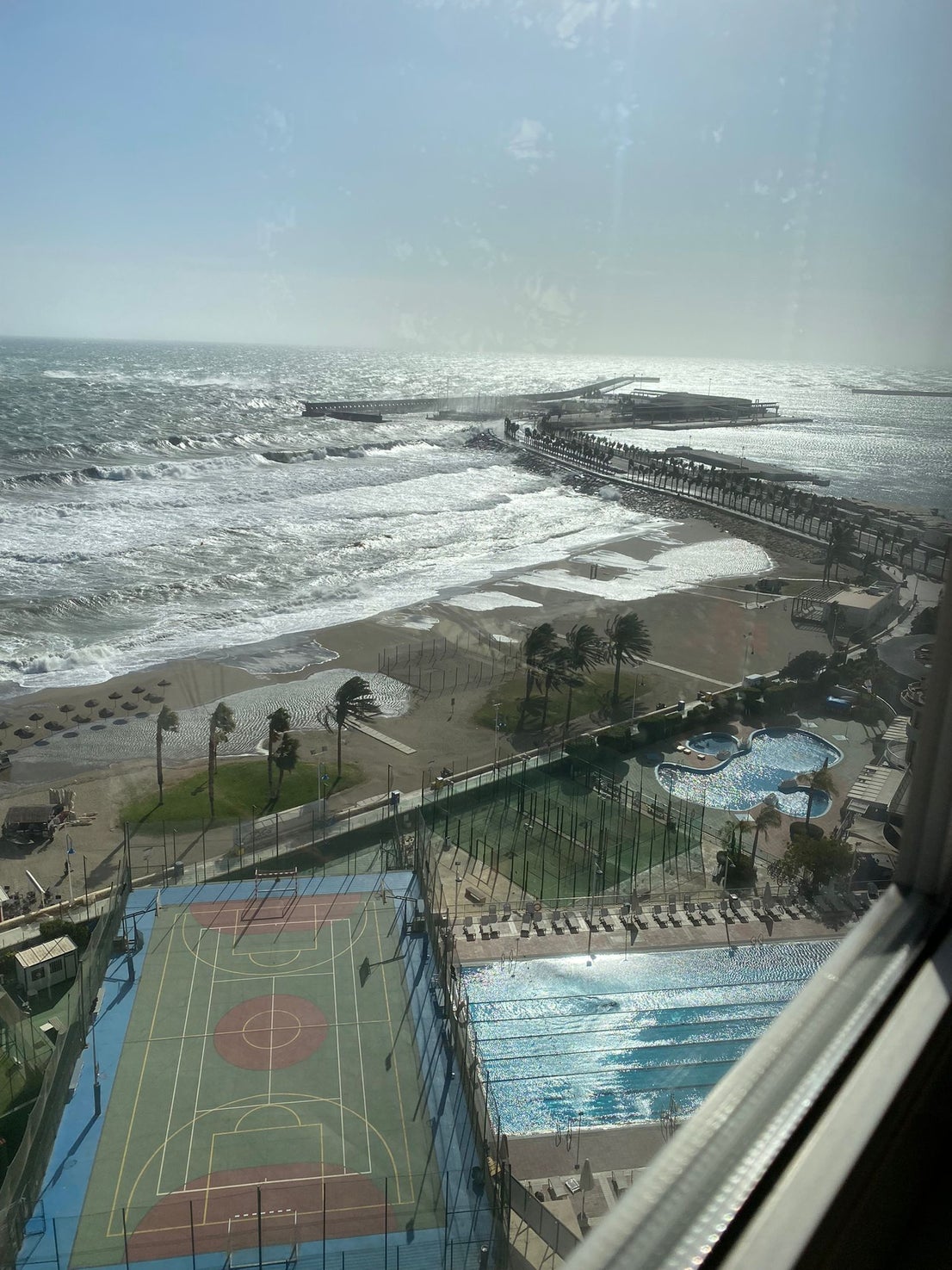 Two people were injured in Malaga province and a beach bar in Fuengirola was flattened. 