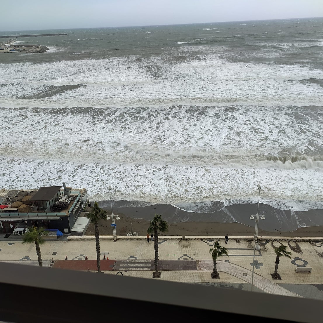 Two people were injured in Malaga province and a beach bar in Fuengirola was flattened. 