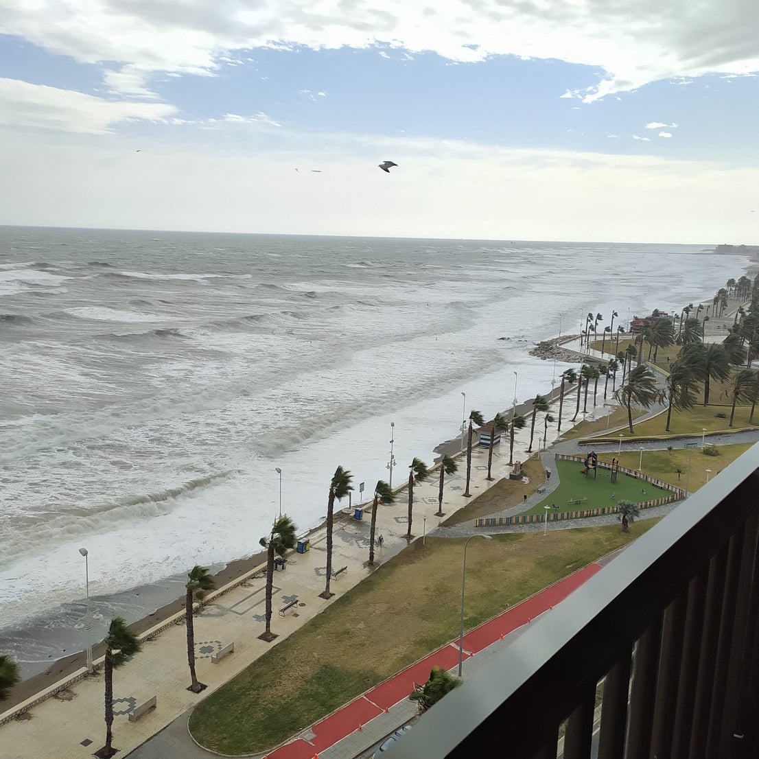 Two people were injured in Malaga province and a beach bar in Fuengirola was flattened. 
