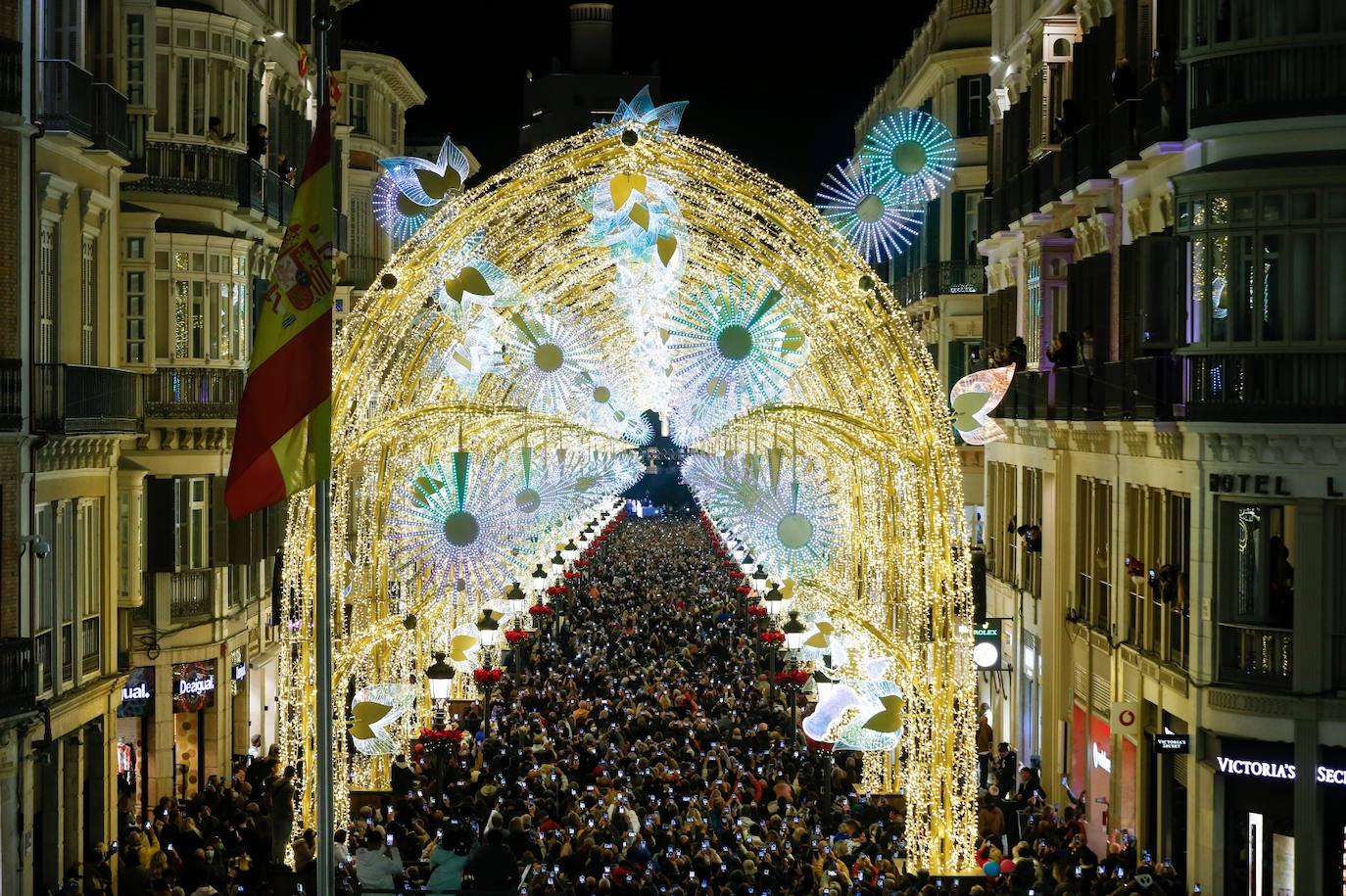 The festive spirit has arrived in the streets of the city of Malaga.