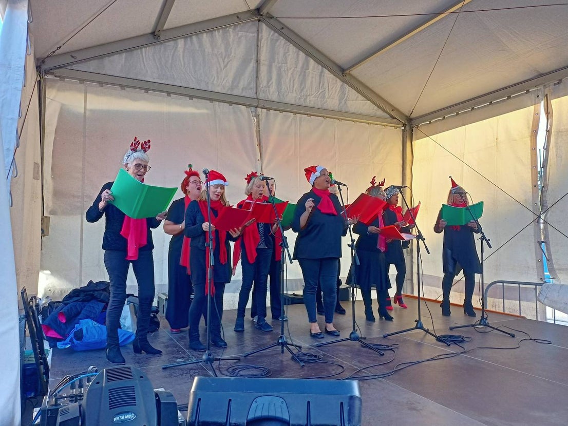 Entertainment at the Torrox International Christmas market.