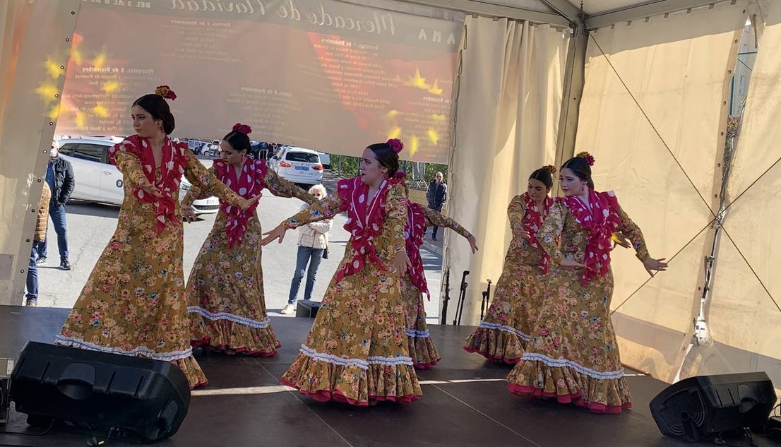 Entertainment at the Torrox International Christmas market.