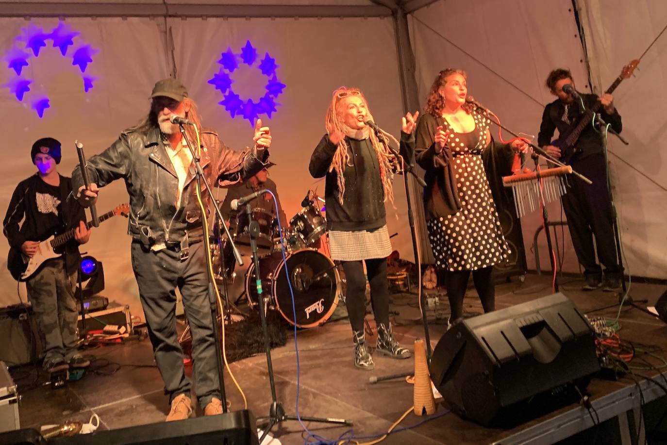 Entertainment at the Torrox International Christmas market.