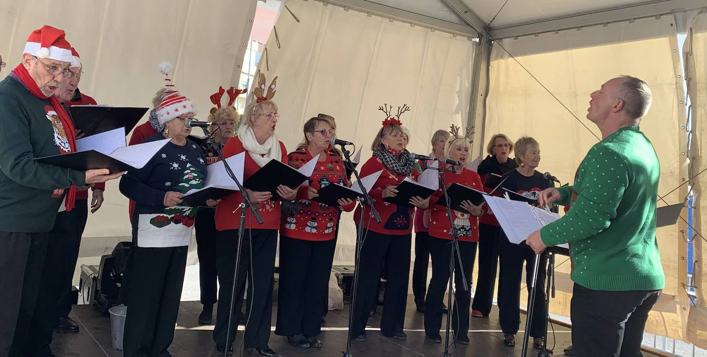 Entertainment at the Torrox International Christmas market.