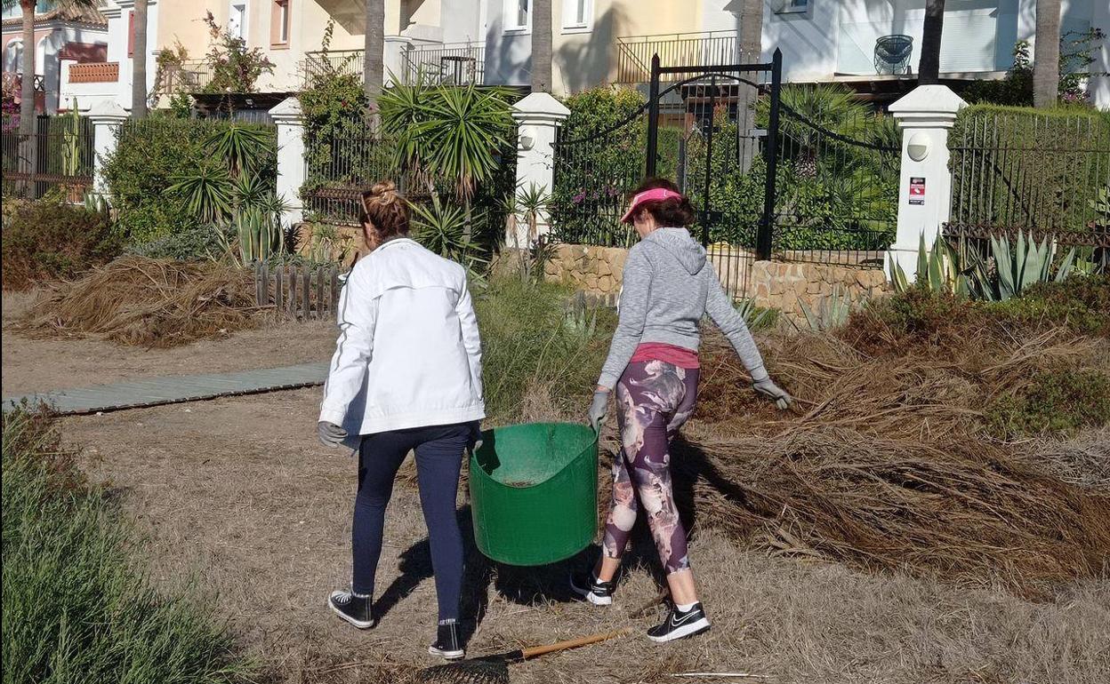 ProDunas volunteers cleaning up Marbella's beaches. 