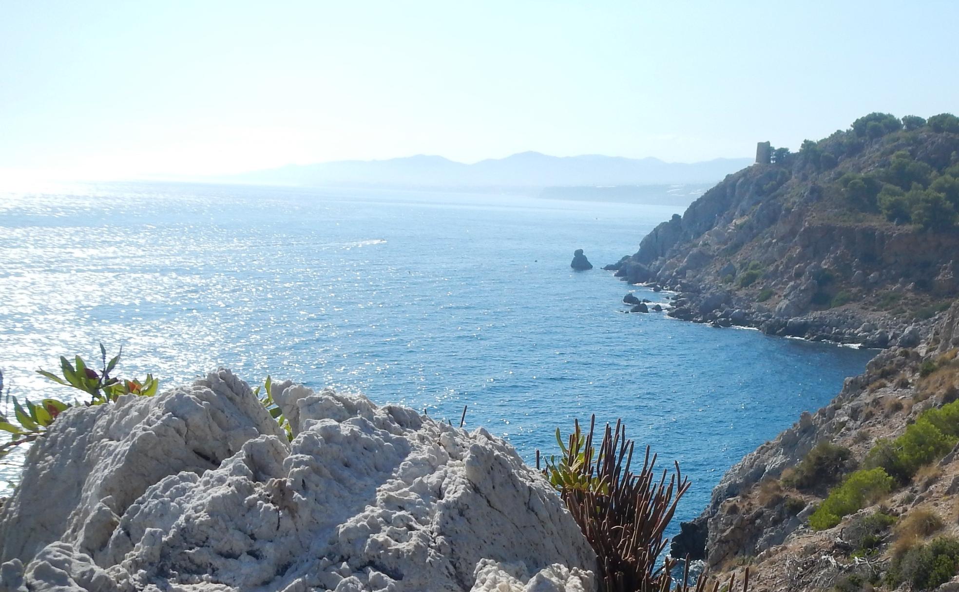 The Maro-Cerro Gordo cliffs at the easternmost point of the Costa del Sol.