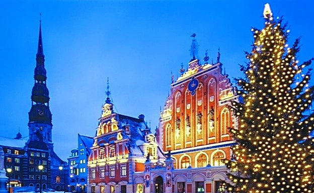 The Christmas tree in Riga. 