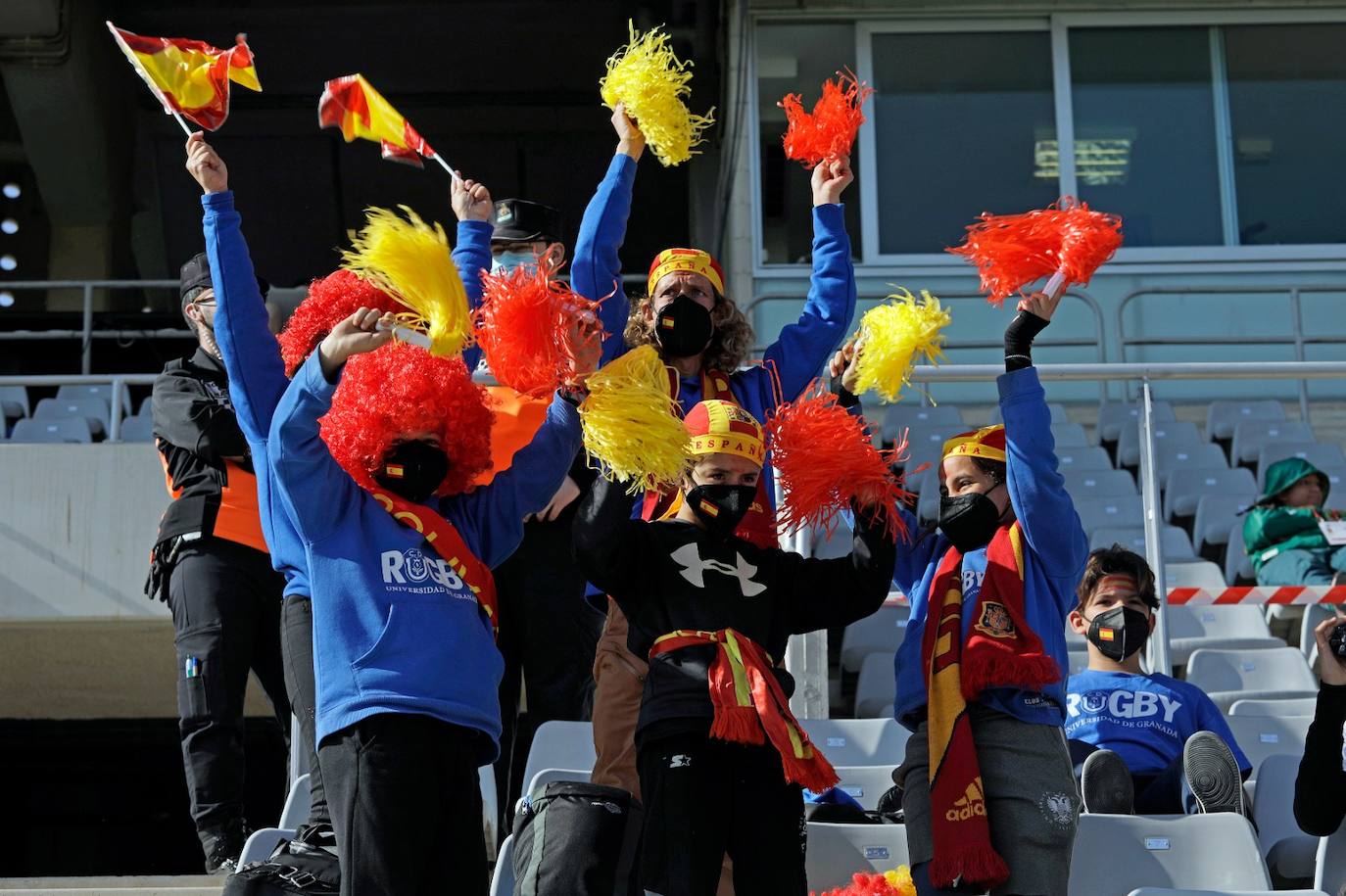 Nations compete in front of an international crowd at the Malaga athletics stadium