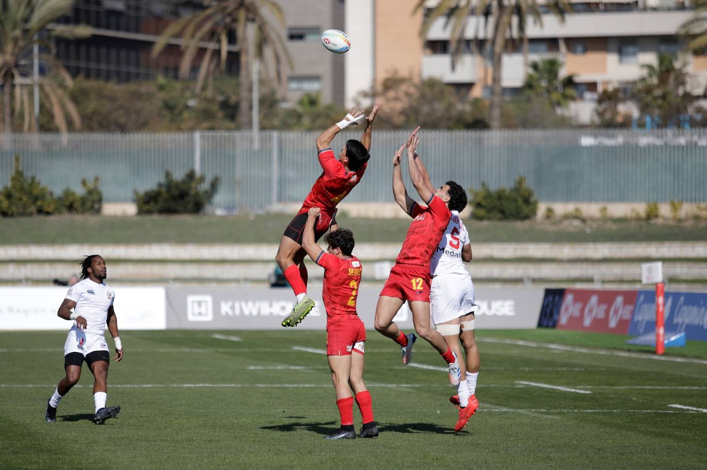 Nations compete in front of an international crowd at the Malaga athletics stadium