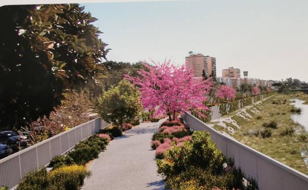 Computerised image of the future river park.