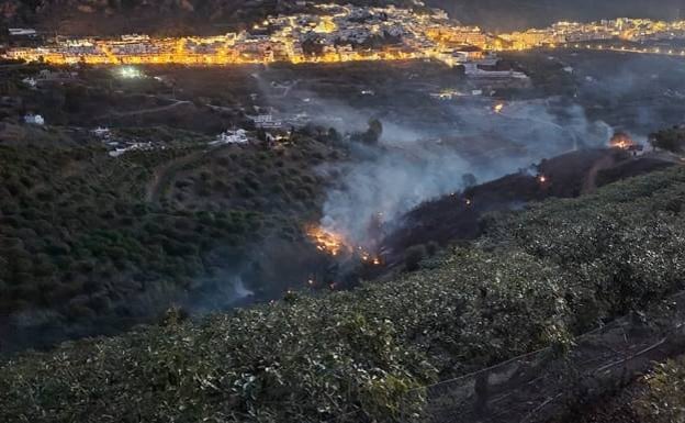 Fire broke out in Frigiliana on Monday afternoon 