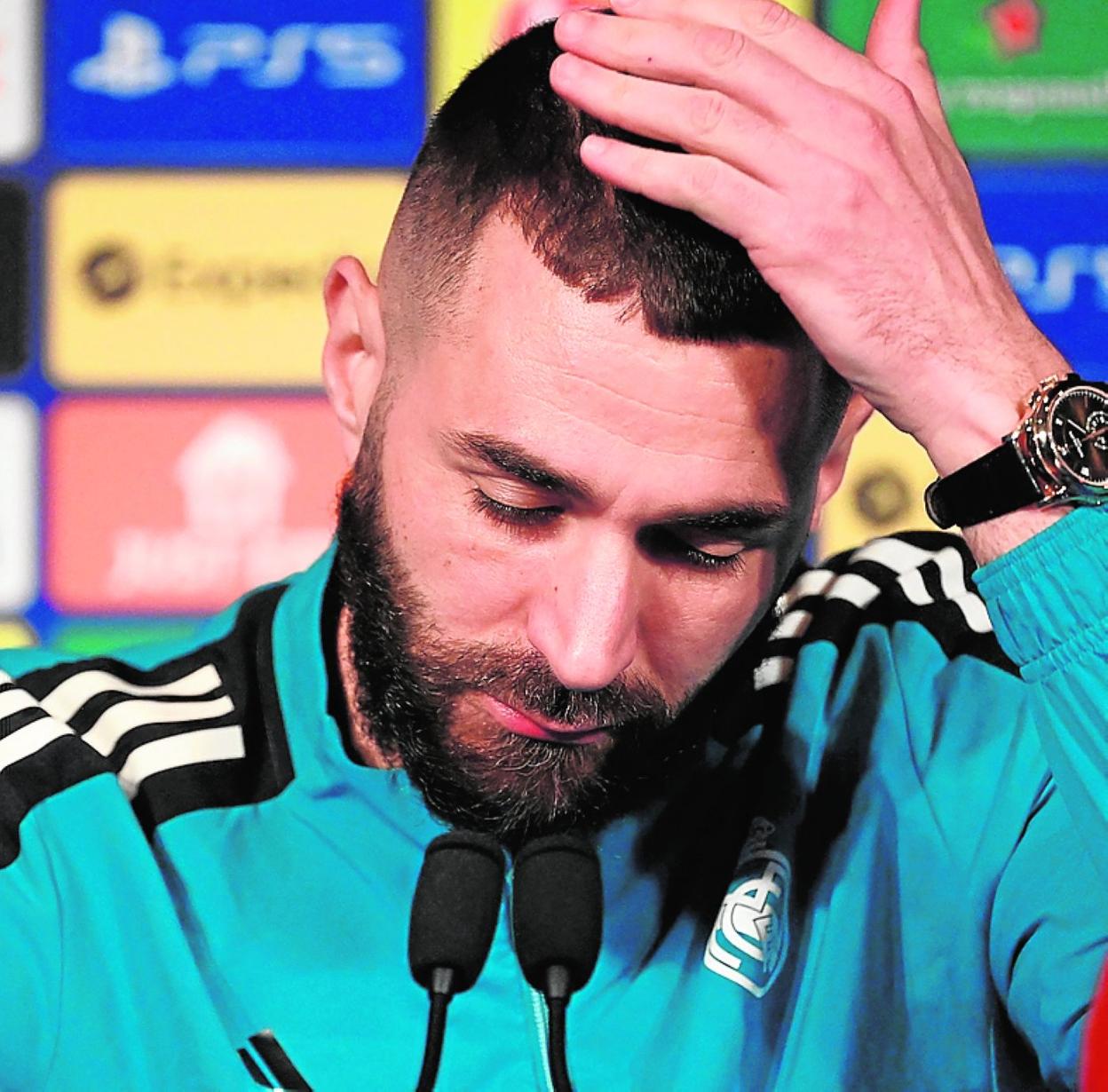 Real Madrid's Karim Benzema during a recent press conference. 