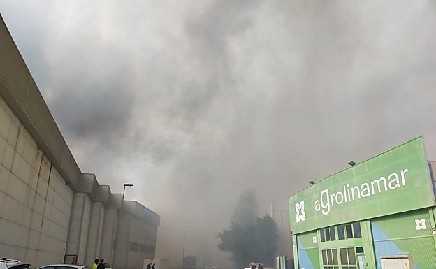 The fire broke out near to Motril's Algaidas industrial estate 