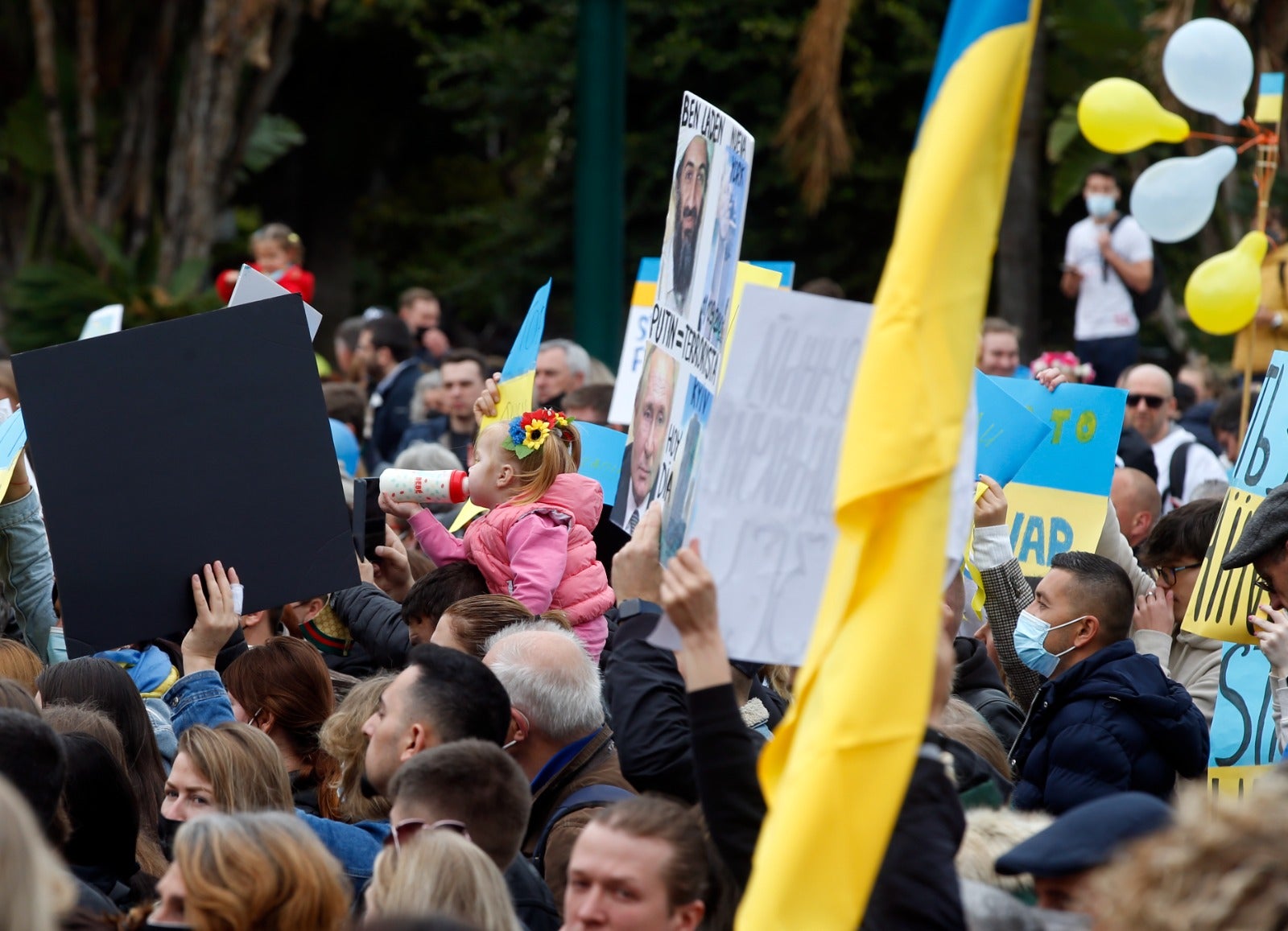 Demonstration in Malaga's Plaza de la Marina, this Sunday. 