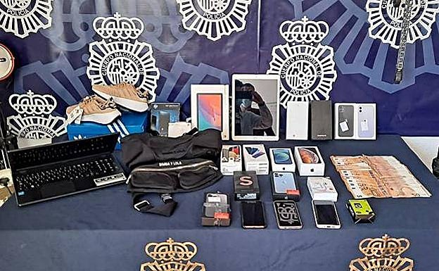 Some of the recovered items. 