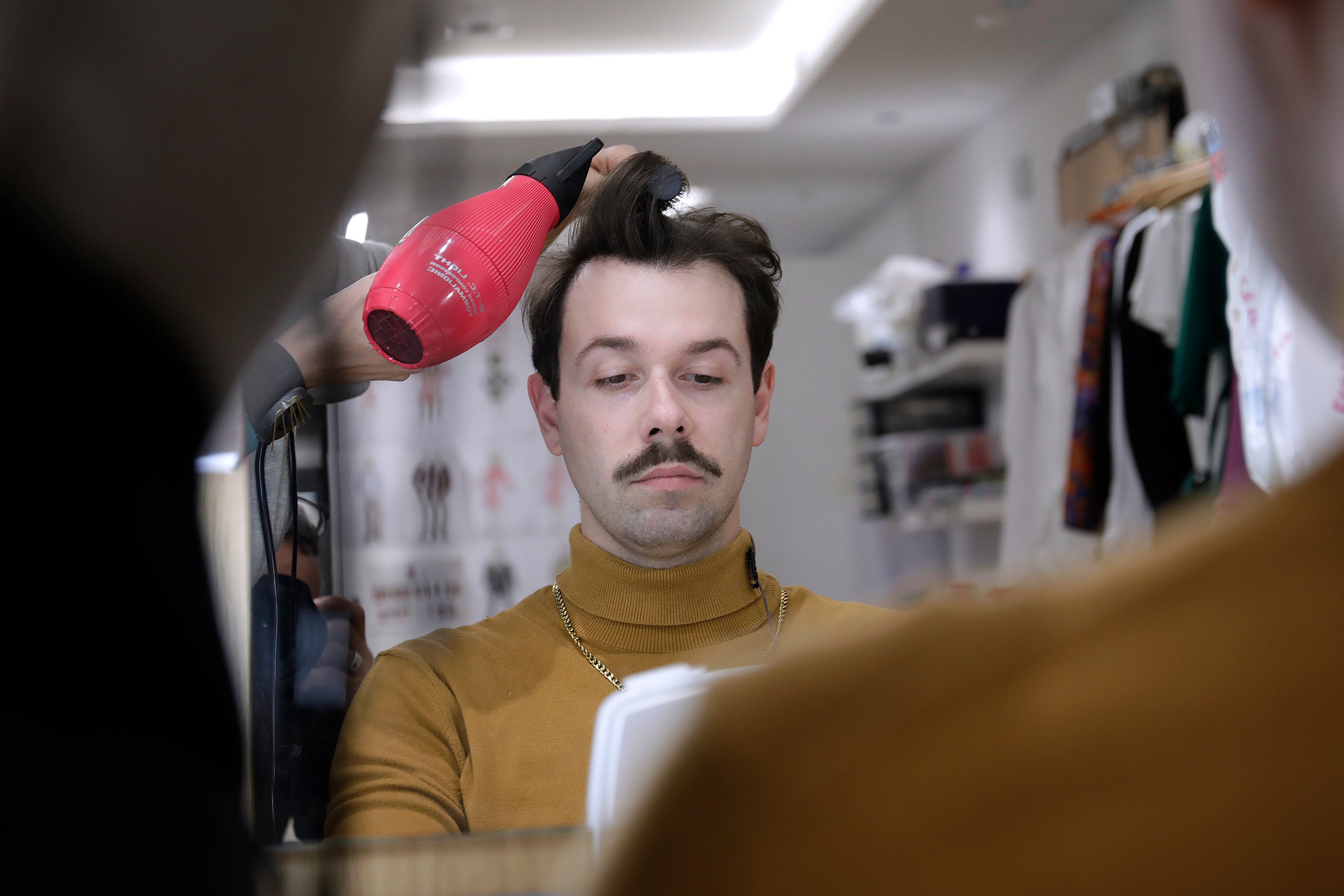 Behind the scenes at the Soho theatre as Antonio Banderas and the cast of Company prepare for a show.