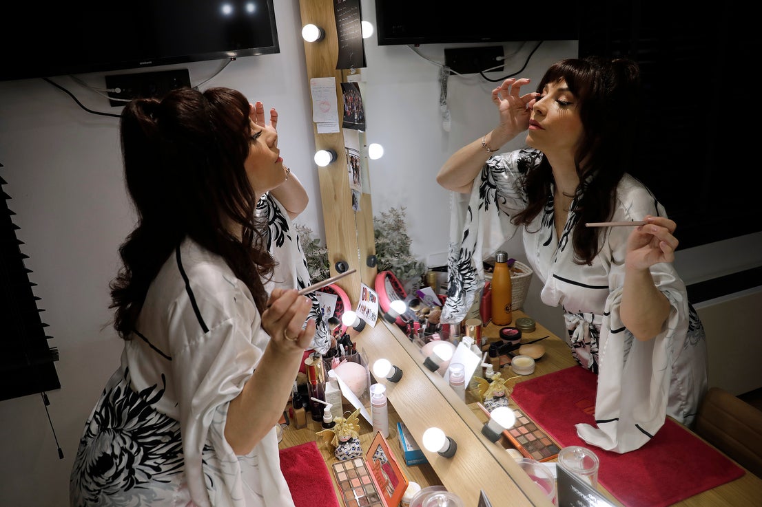 Behind the scenes at the Soho theatre as Antonio Banderas and the cast of Company prepare for a show.