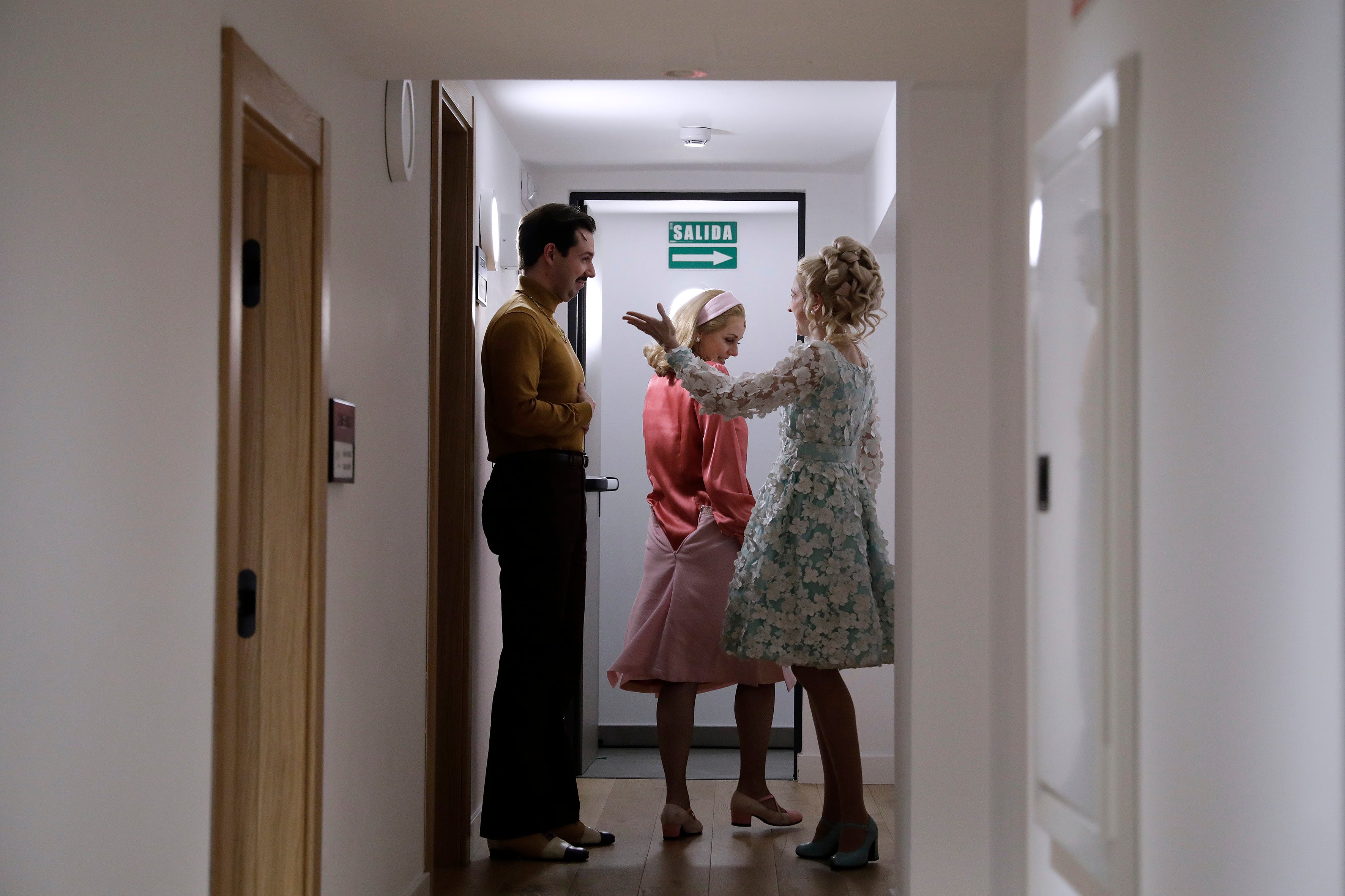 Behind the scenes at the Soho theatre as Antonio Banderas and the cast of Company prepare for a show.