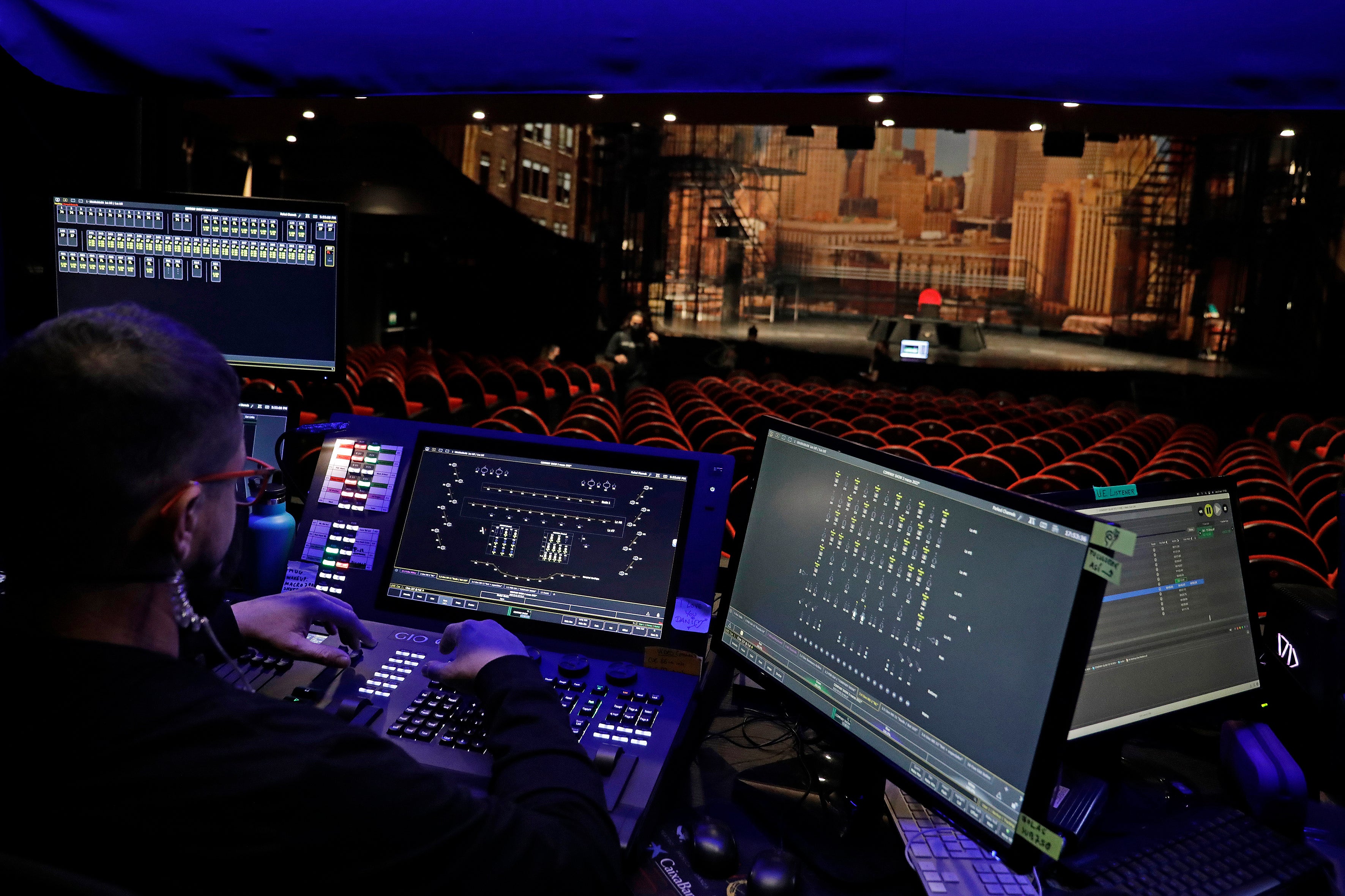 Behind the scenes at the Soho theatre as Antonio Banderas and the cast of Company prepare for a show.