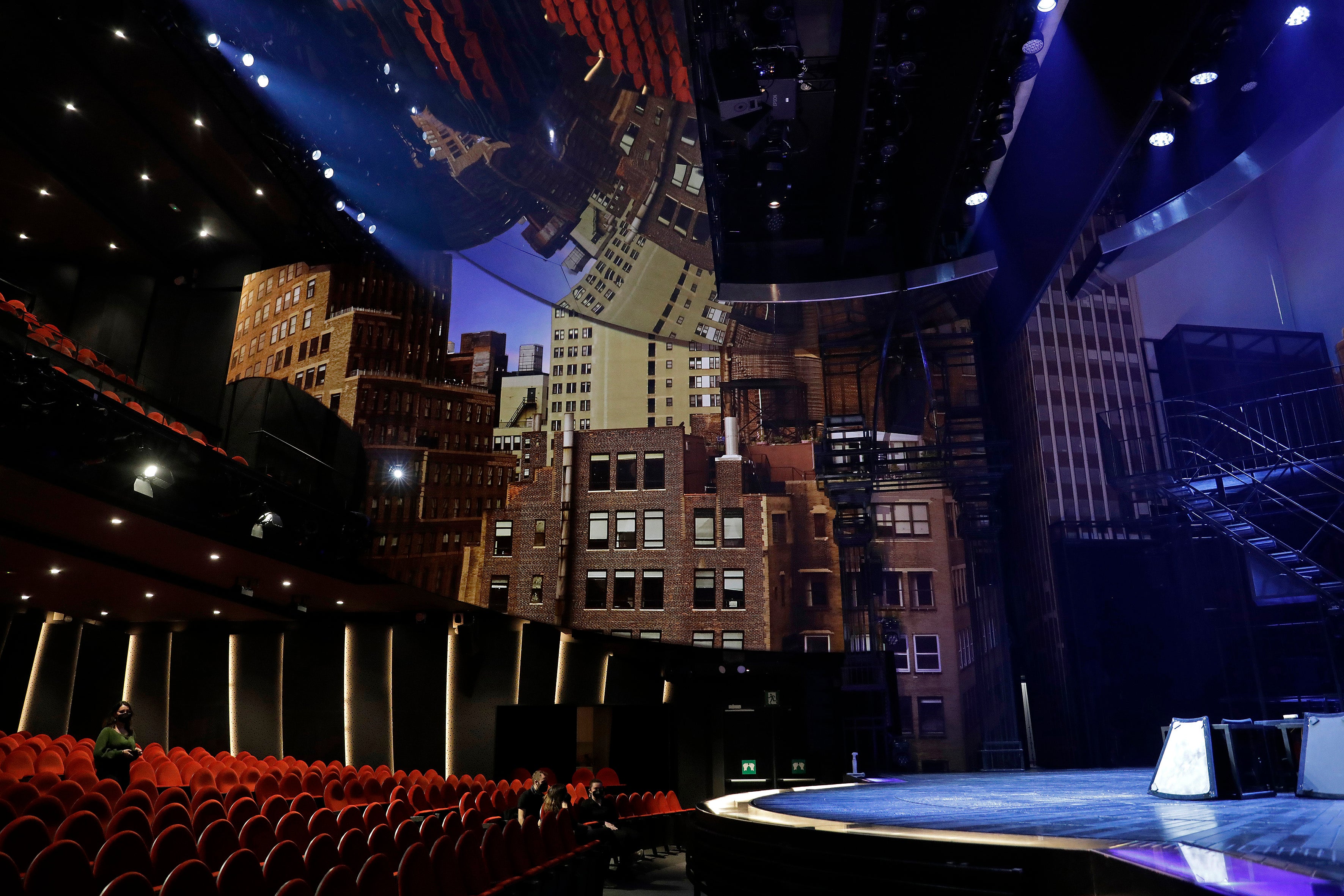 Behind the scenes at the Soho theatre as Antonio Banderas and the cast of Company prepare for a show.