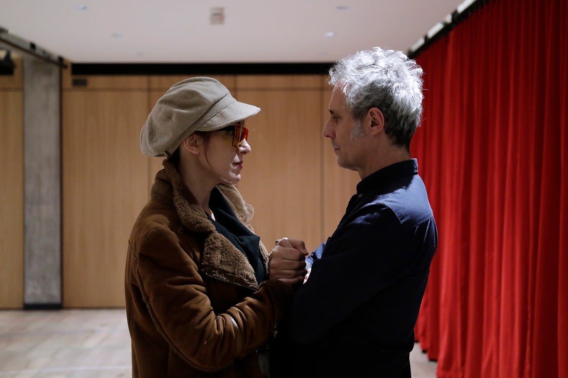 Behind the scenes at the Soho theatre as Antonio Banderas and the cast of Company prepare for a show.