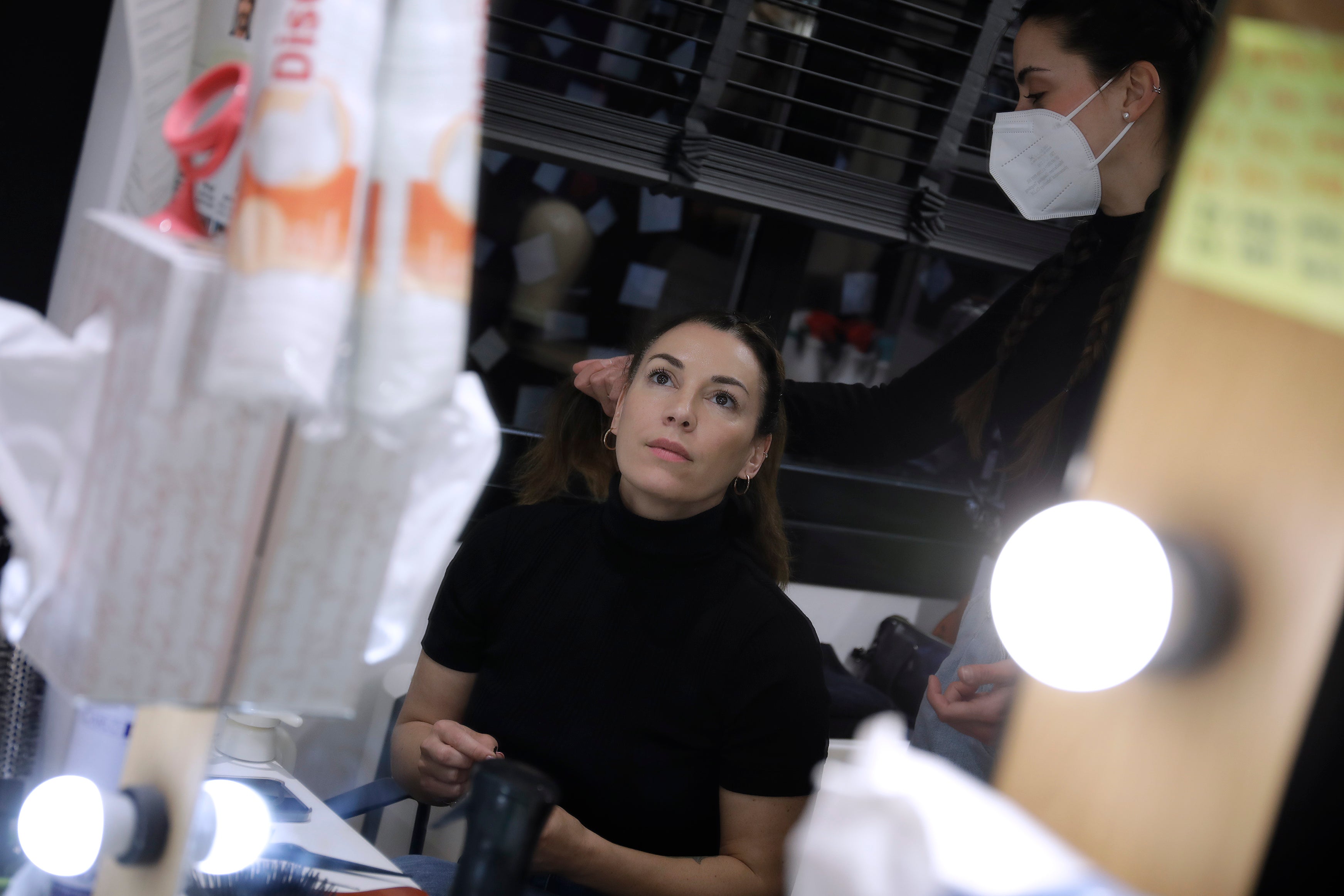 Behind the scenes at the Soho theatre as Antonio Banderas and the cast of Company prepare for a show.