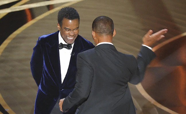 Will Smith slaps Chris Rock during the Oscars. 