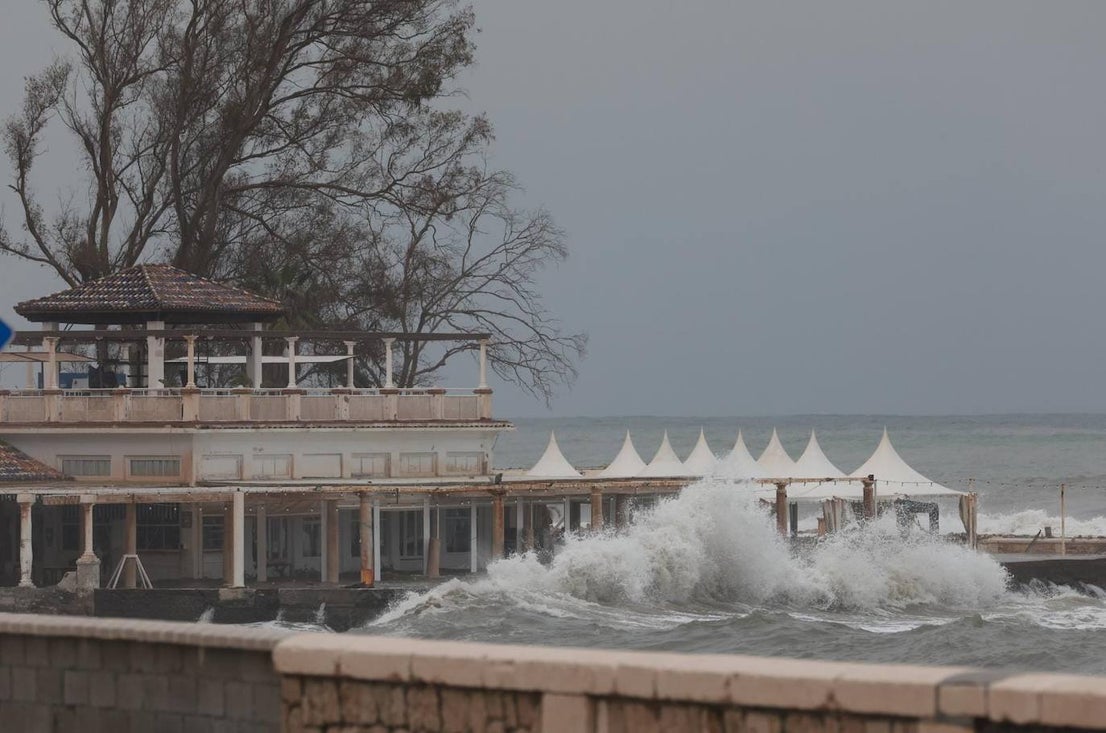 Photographs of the damage to the beaches of the Costa del Sol due to the storm