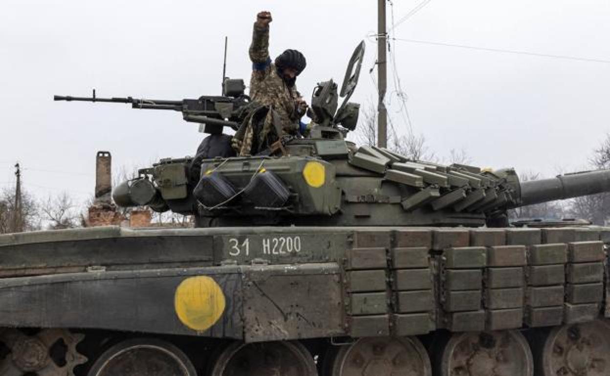 A tank in Ukraine.