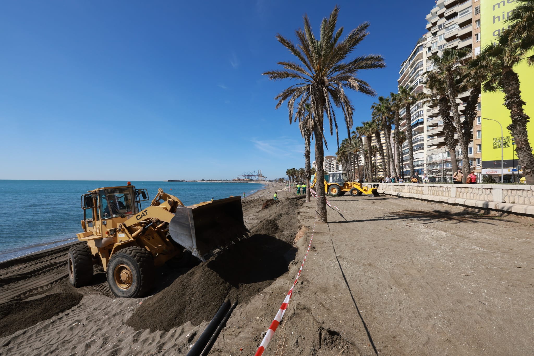Working against the clock on the Huelin and La Malagueta beaches in Malaga city, and also on the beaches of Torremolinos