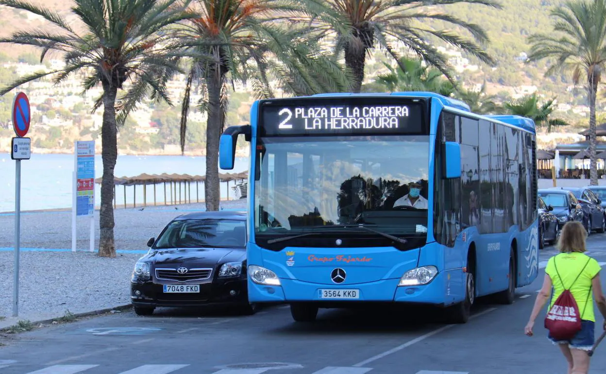 A bus in Almuñécar 